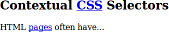 Page with a link in a heading